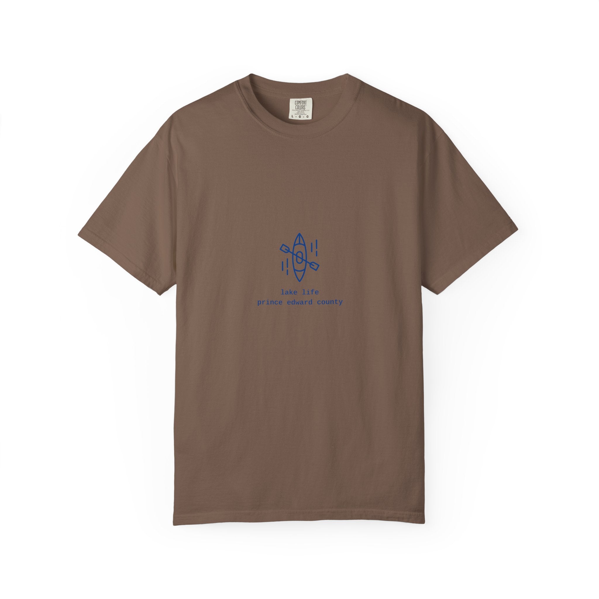 Lake Life Kayak T-Shirt — Small Chest Kayak Graphic