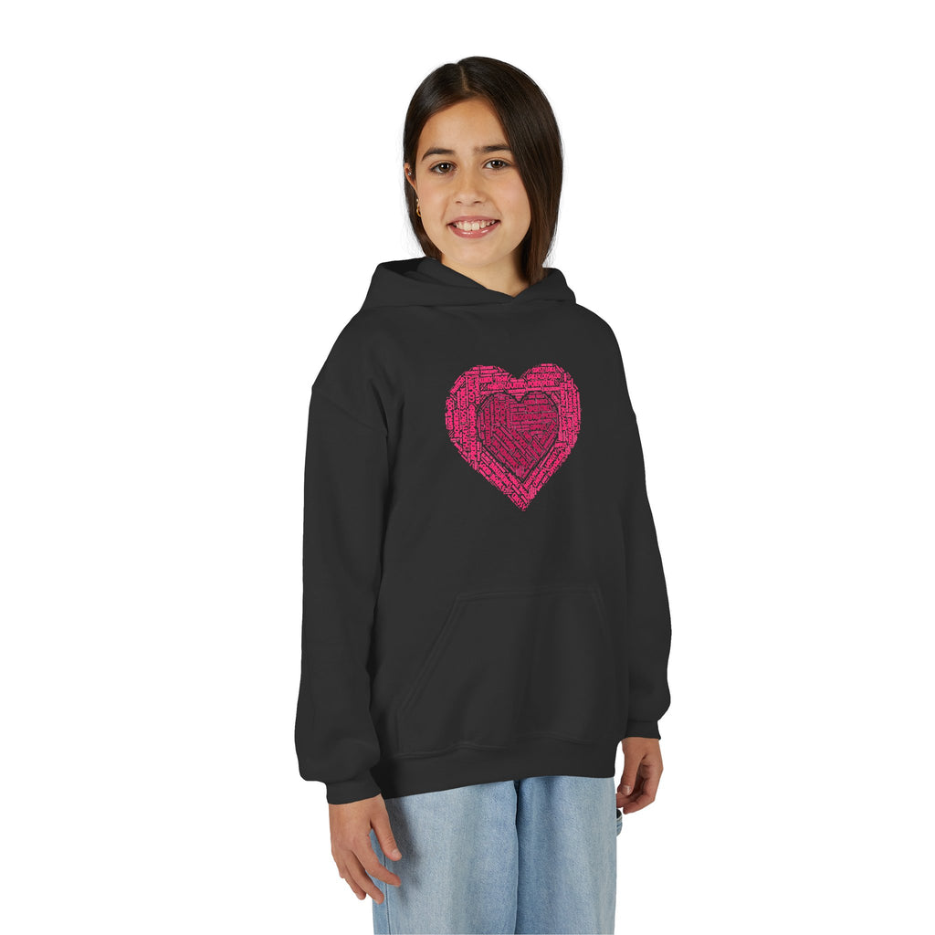Favorite Places Prince Edward County Youth Heart Word-Art Hoodie
