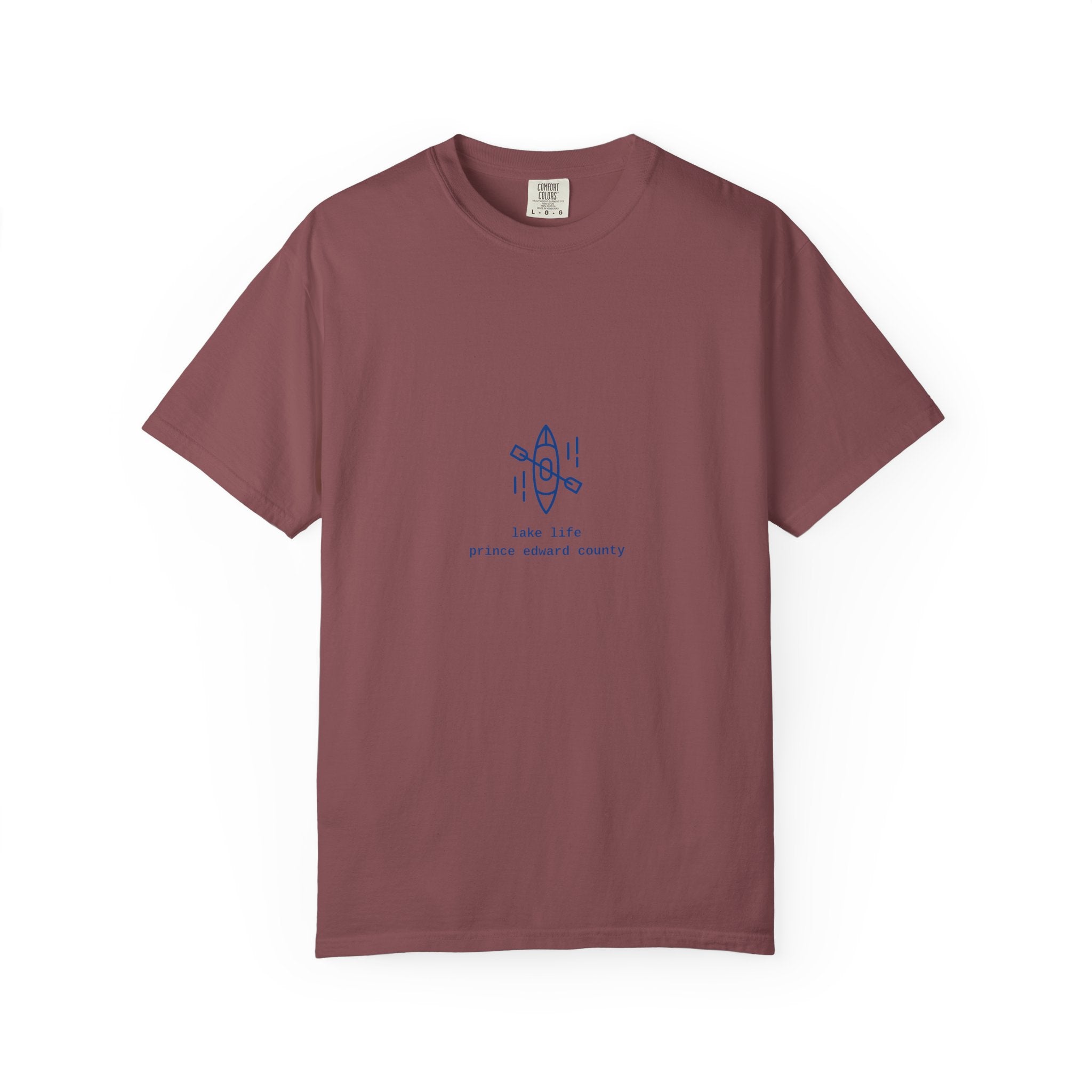 Lake Life Kayak T-Shirt — Small Chest Kayak Graphic
