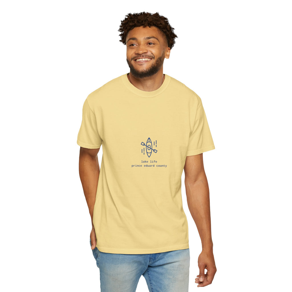Lake Life Kayak T-Shirt — Small Chest Kayak Graphic