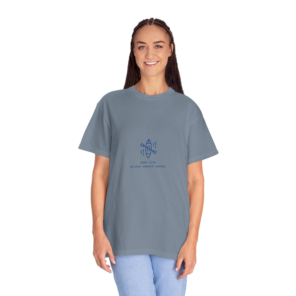 Lake Life Kayak T-Shirt — Small Chest Kayak Graphic