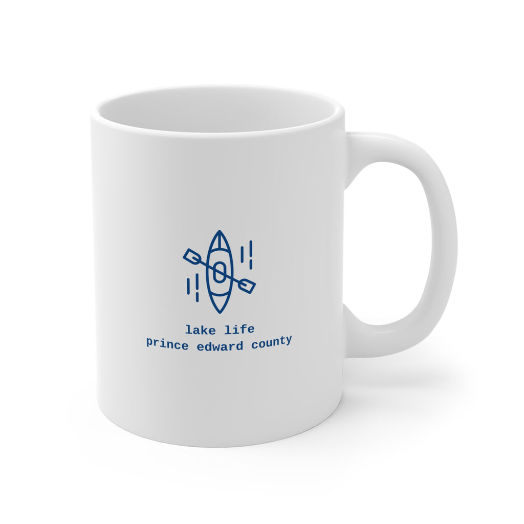 Lake Life Kayak Mug — 'lake life prince edward county' Ceramic Coffee Cup