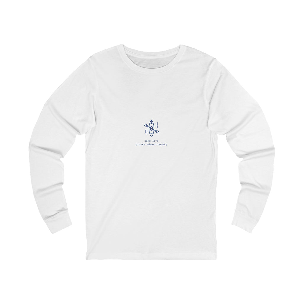 Lake Life Prince Edward County Graphic Long Sleeve Tee —blue on light colors