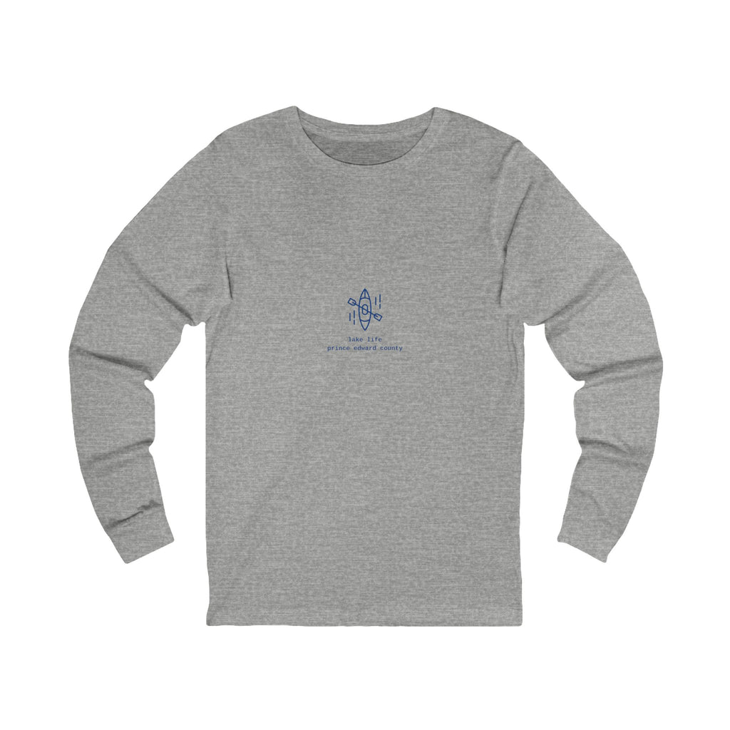 Lake Life Prince Edward County Graphic Long Sleeve Tee —blue on light colors