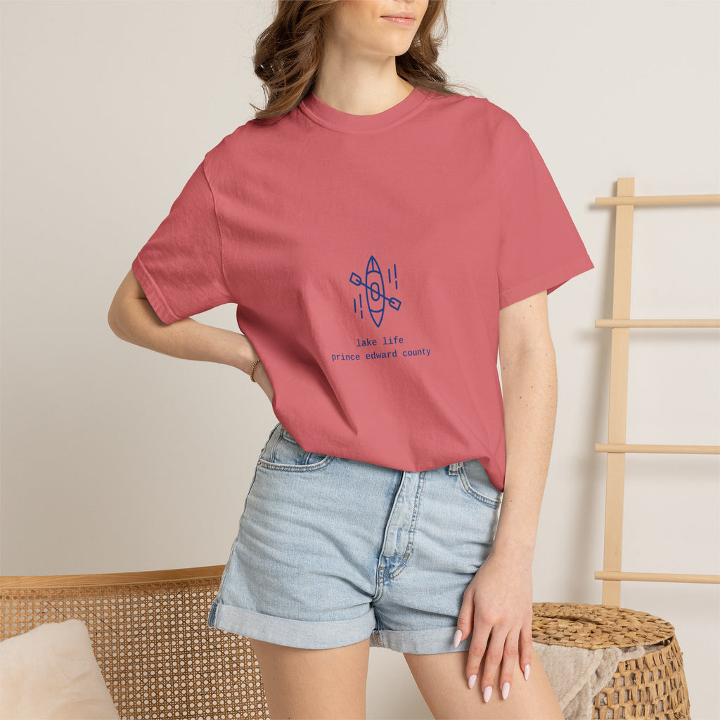 Lake Life Kayak T-Shirt — Small Chest Kayak Graphic