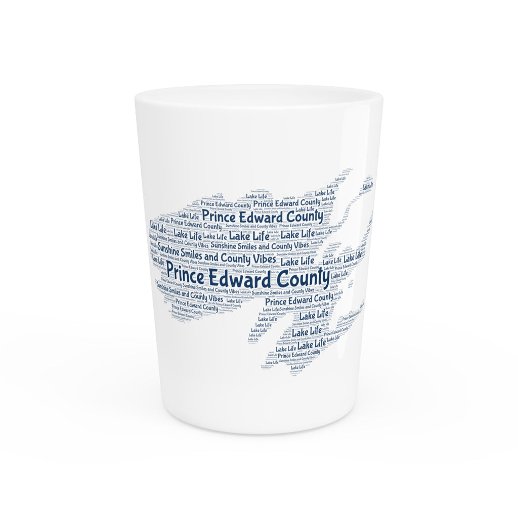 Prince Edward County Word Art Shot Glass — Lake Life Souvenir