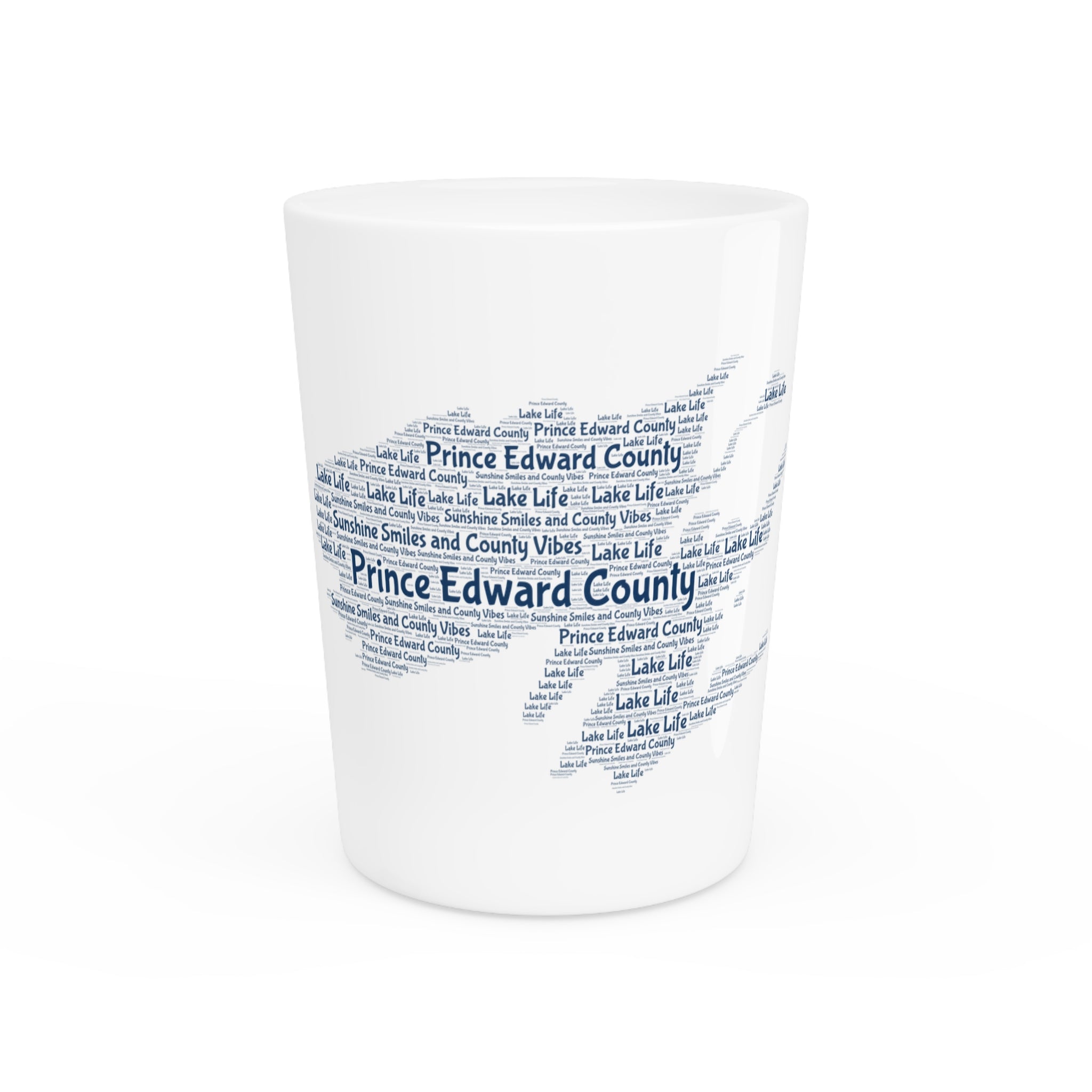 Prince Edward County Word Art Shot Glass — Lake Life Souvenir