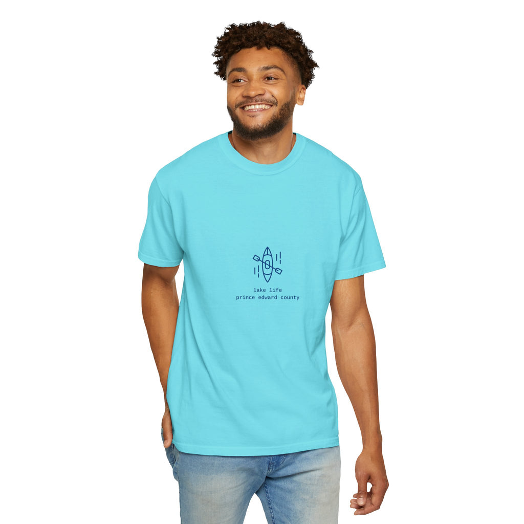 Lake Life Kayak T-Shirt — Small Chest Kayak Graphic