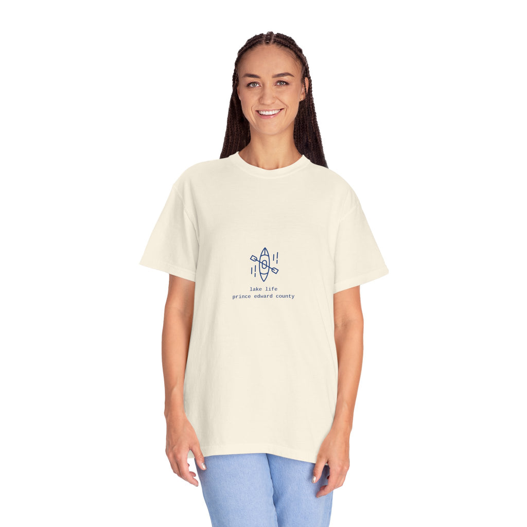 Lake Life Kayak T-Shirt — Small Chest Kayak Graphic