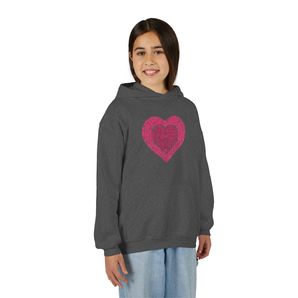 Favorite Places Prince Edward County Youth Heart Word-Art Hoodie