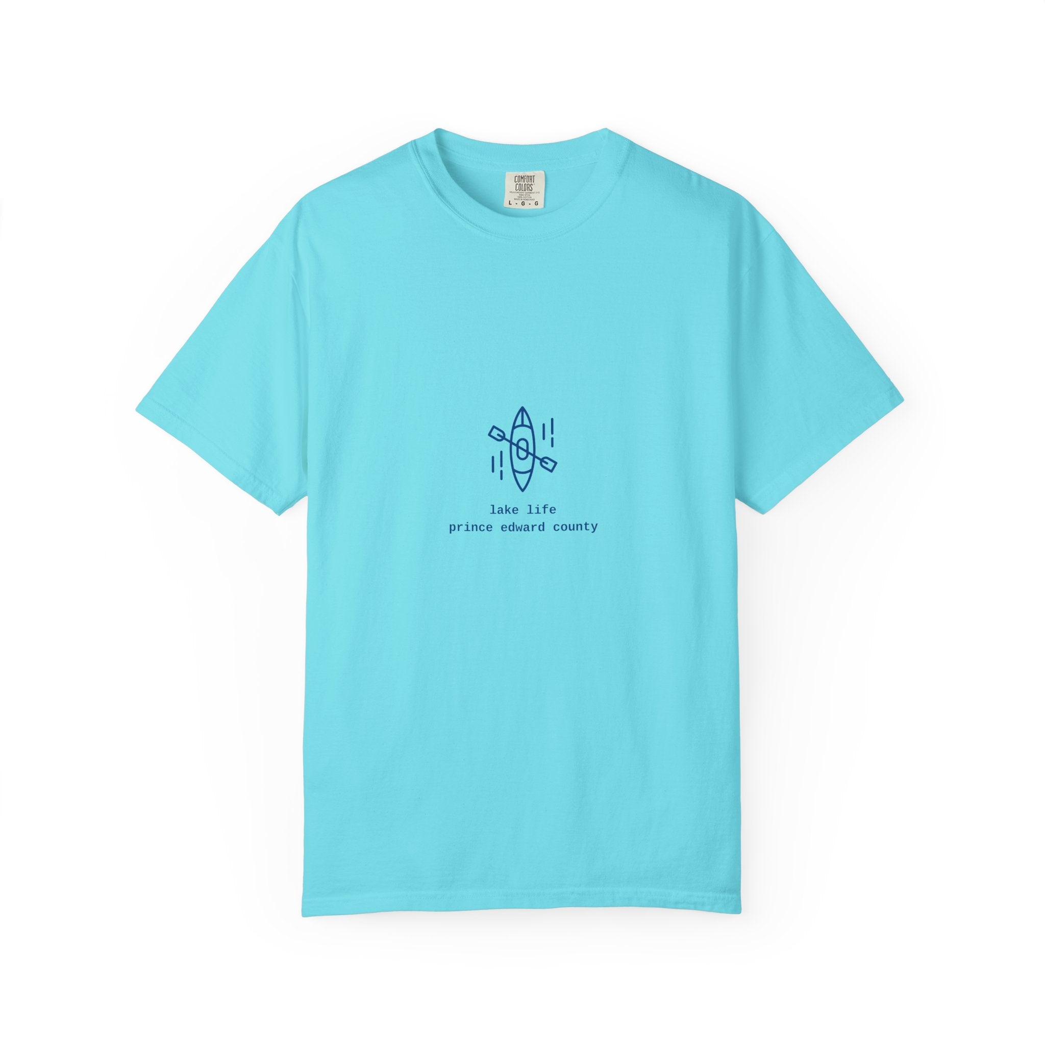 Lake Life Kayak T-Shirt — Small Chest Kayak Graphic
