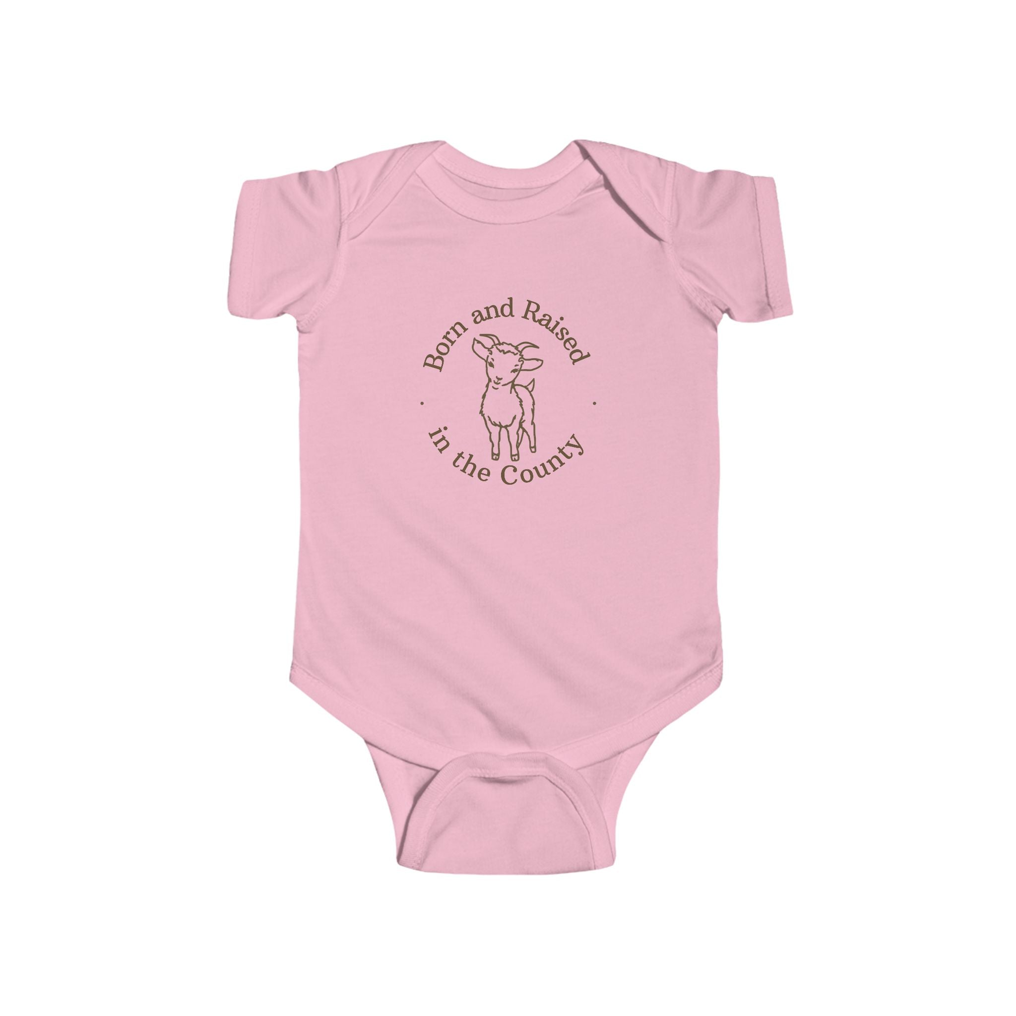 "Born and Raised in the County" Baby Goat Infant Onesie