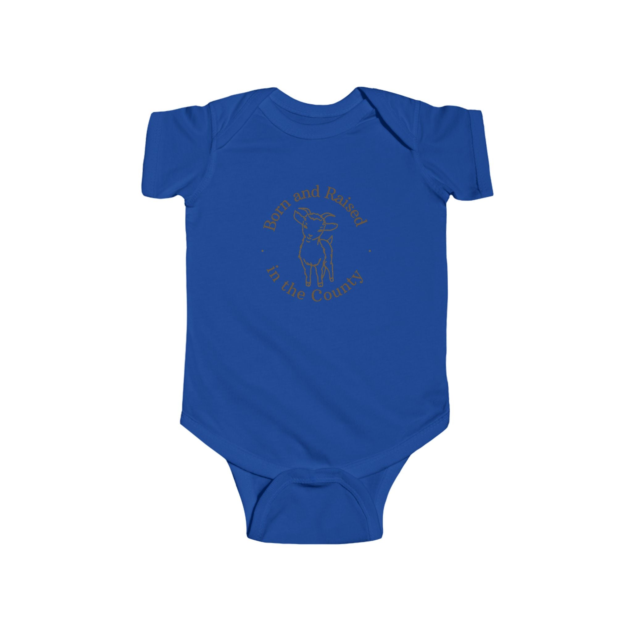 "Born and Raised in the County" Baby Goat Infant Onesie