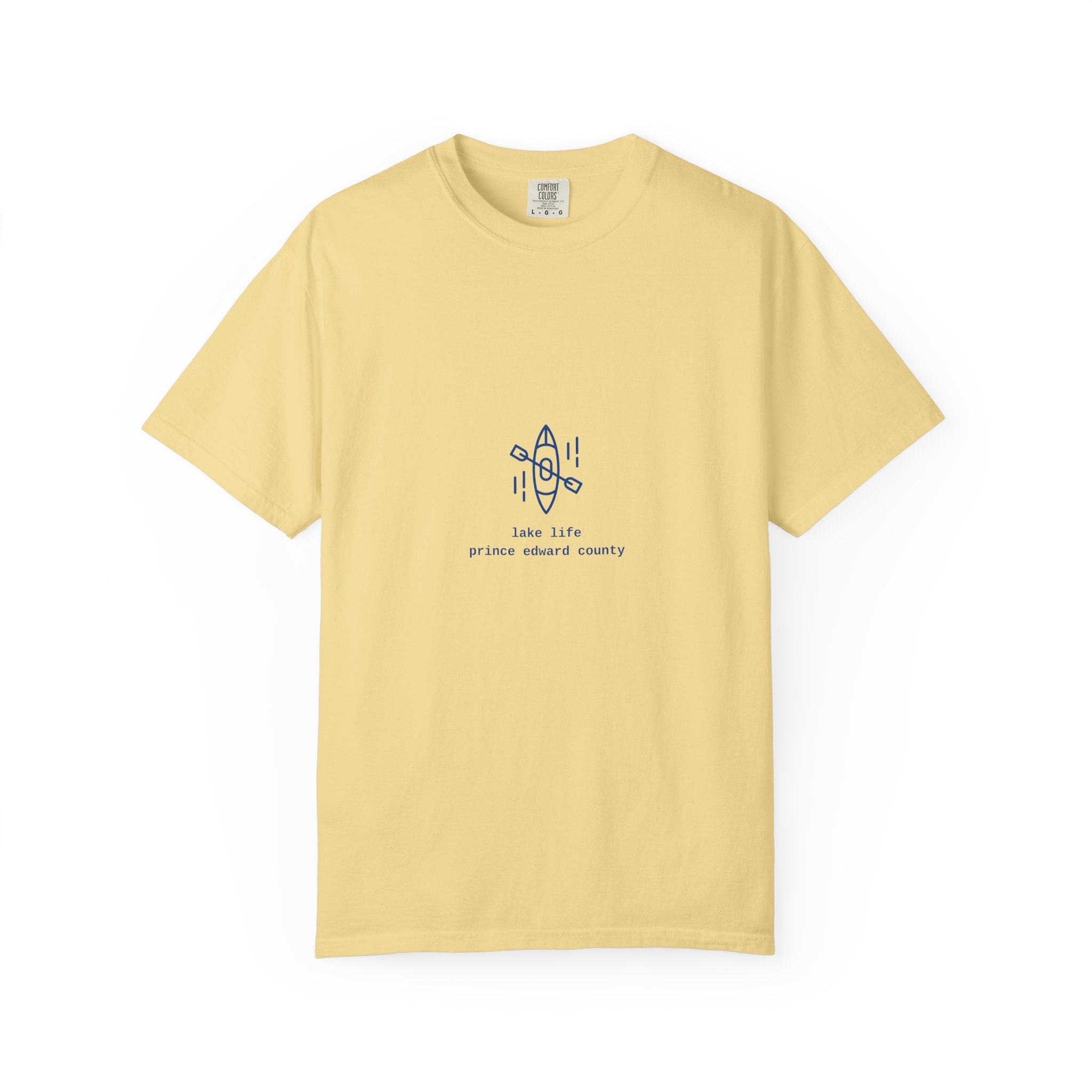 Lake Life Kayak T-Shirt — Small Chest Kayak Graphic