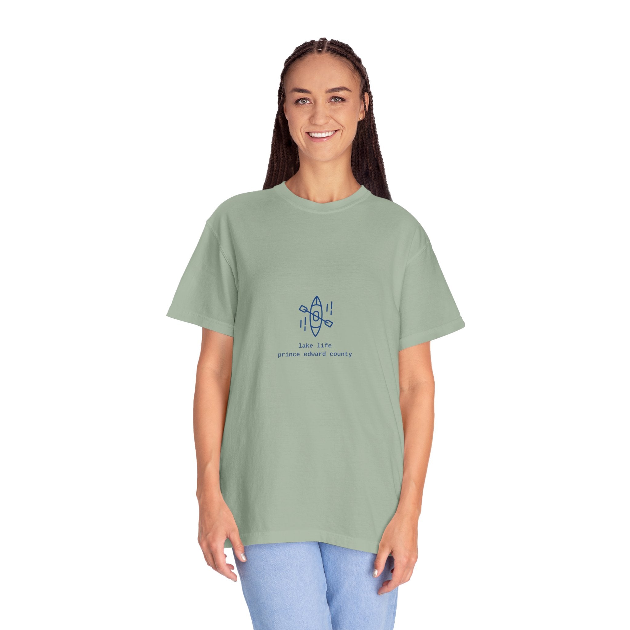 Lake Life Kayak T-Shirt — Small Chest Kayak Graphic