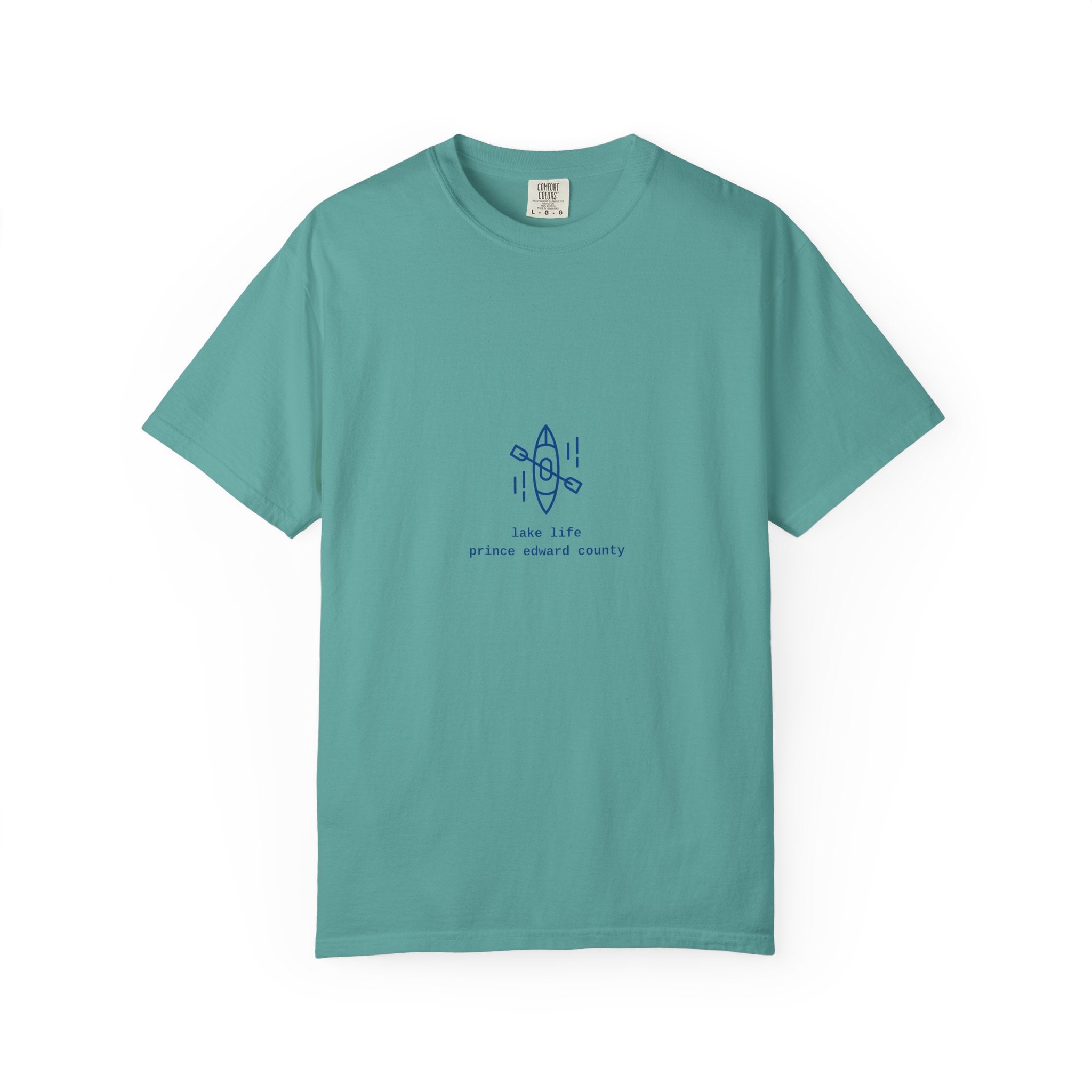 Lake Life Kayak T-Shirt — Small Chest Kayak Graphic