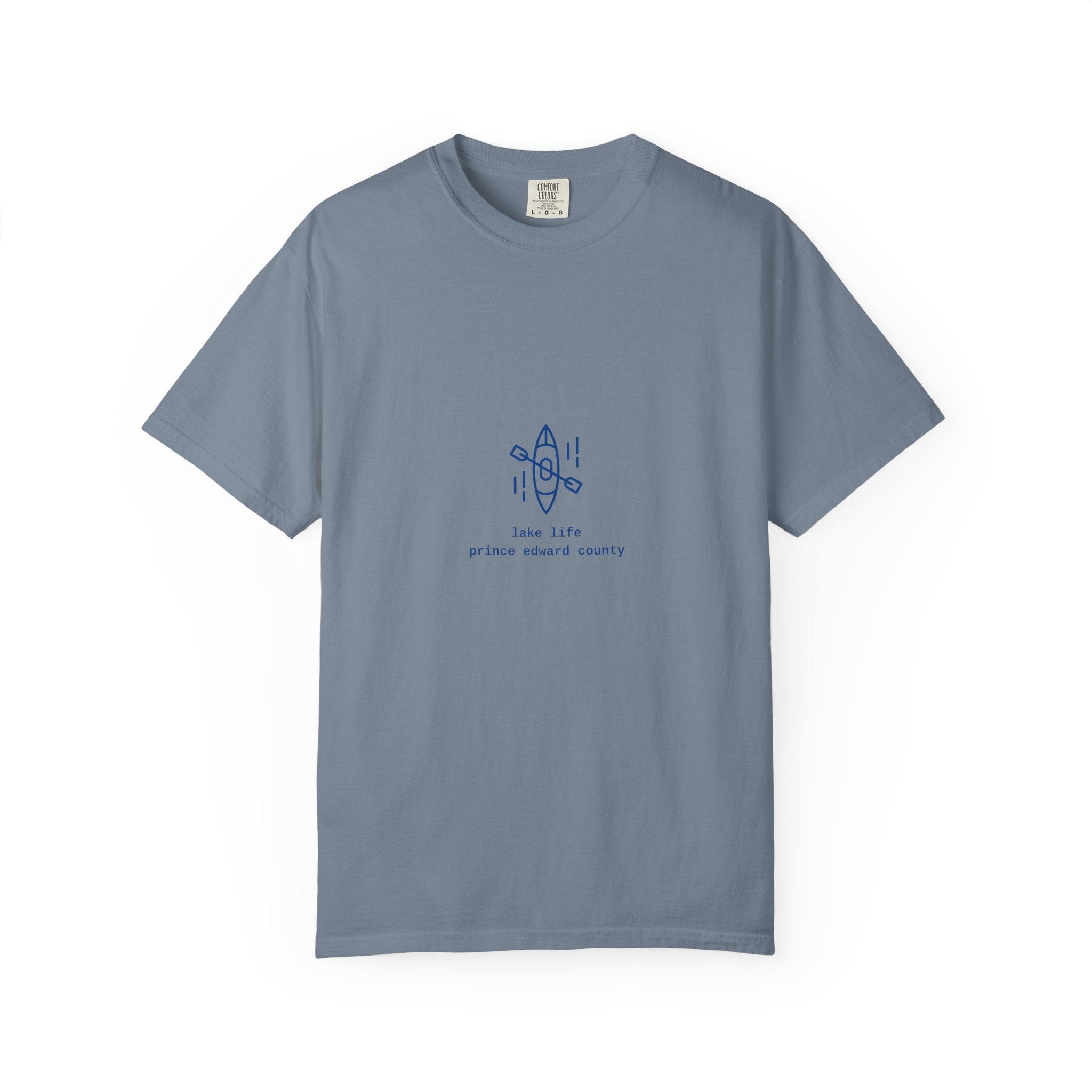 Lake Life Kayak T-Shirt — Small Chest Kayak Graphic