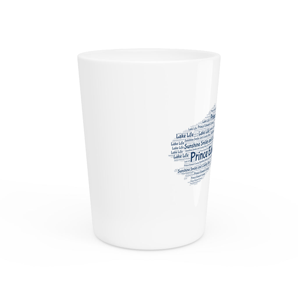 Prince Edward County Word Art Shot Glass — Lake Life Souvenir