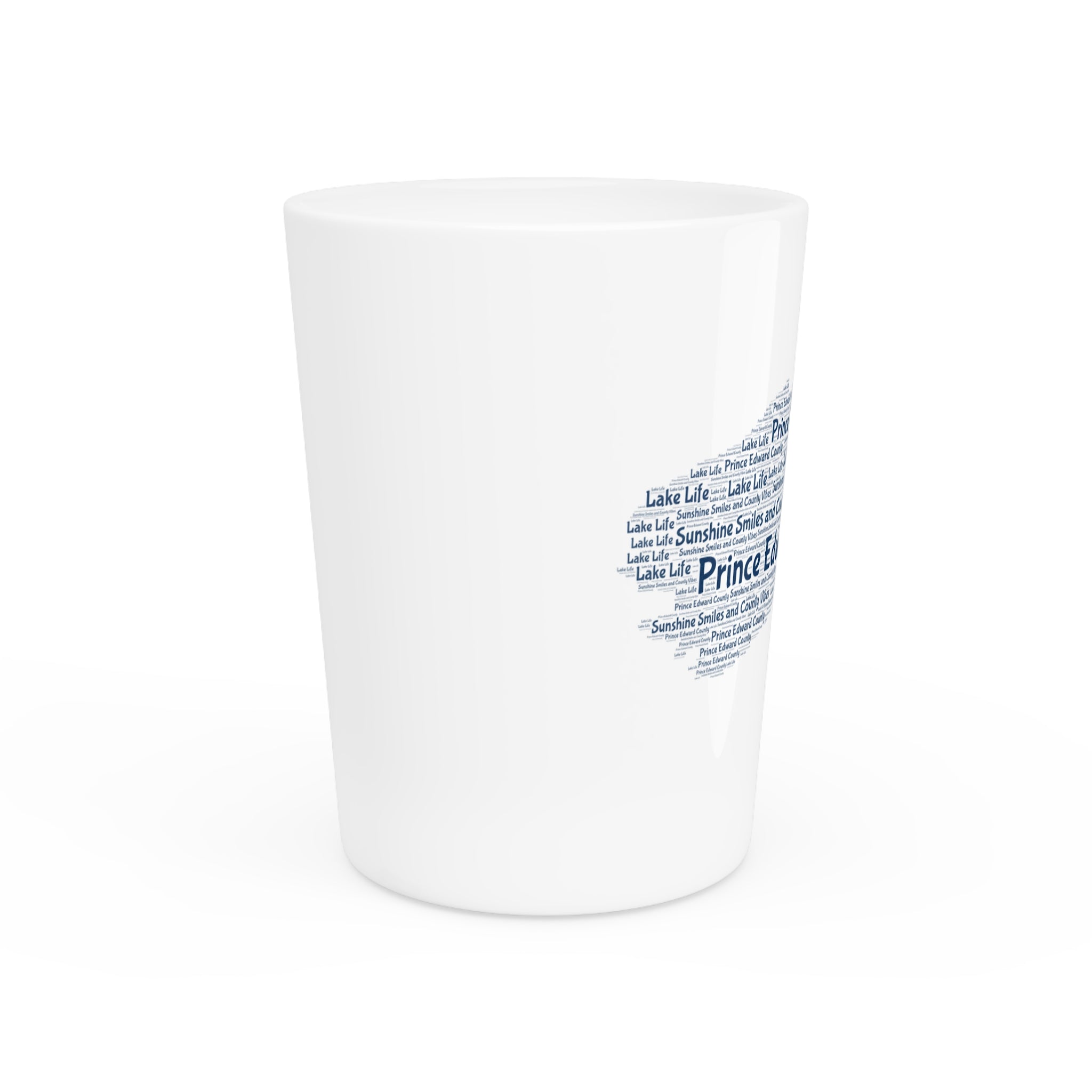 Prince Edward County Word Art Shot Glass — Lake Life Souvenir