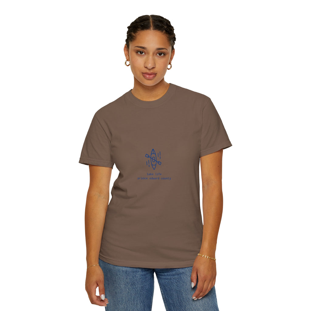 Lake Life Kayak T-Shirt — Small Chest Kayak Graphic