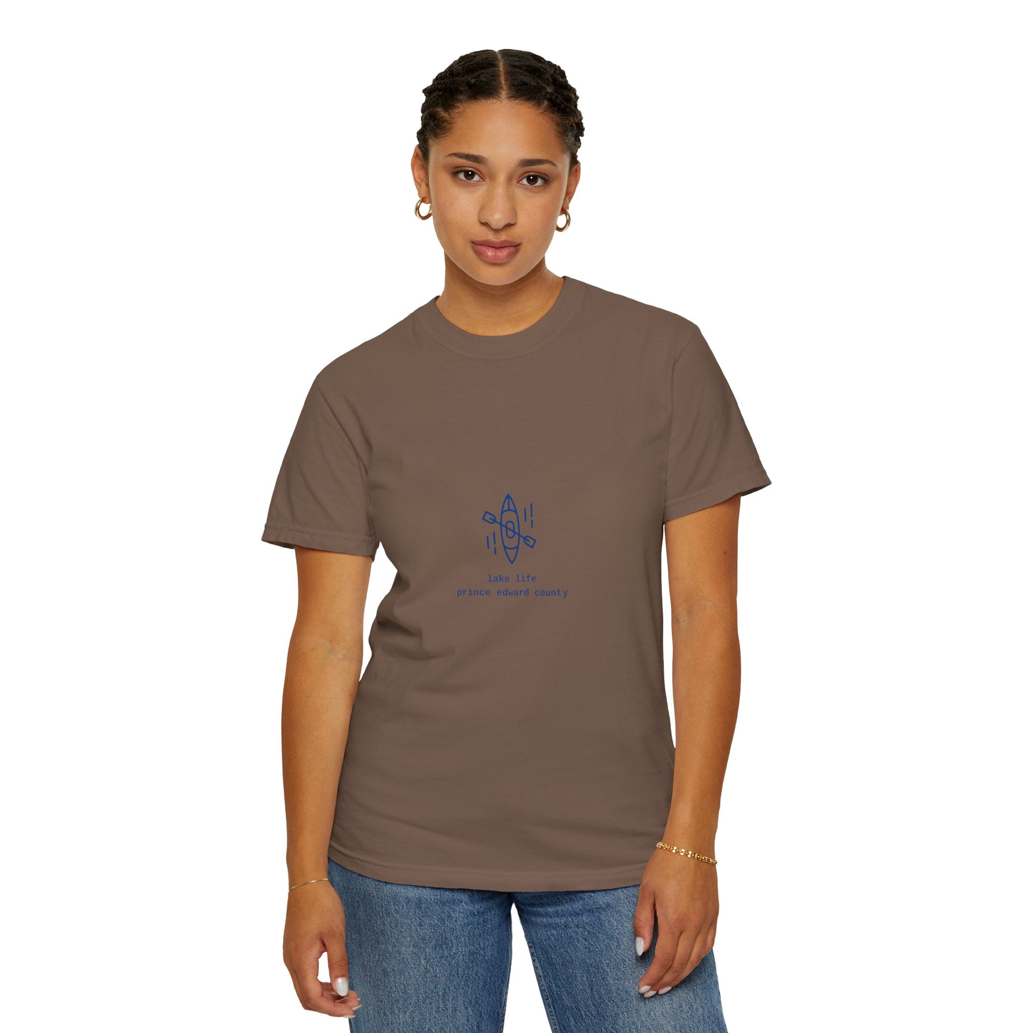 Lake Life Kayak T-Shirt — Small Chest Kayak Graphic