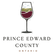 Wine glass with landscape inside on a white background, featuring 'Prince Edward County, Ontario'.